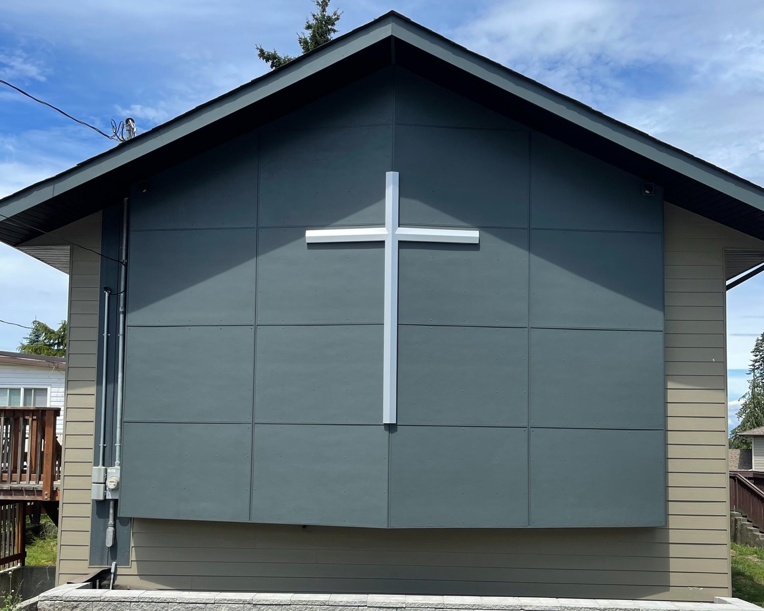 Main entrance to the church building
